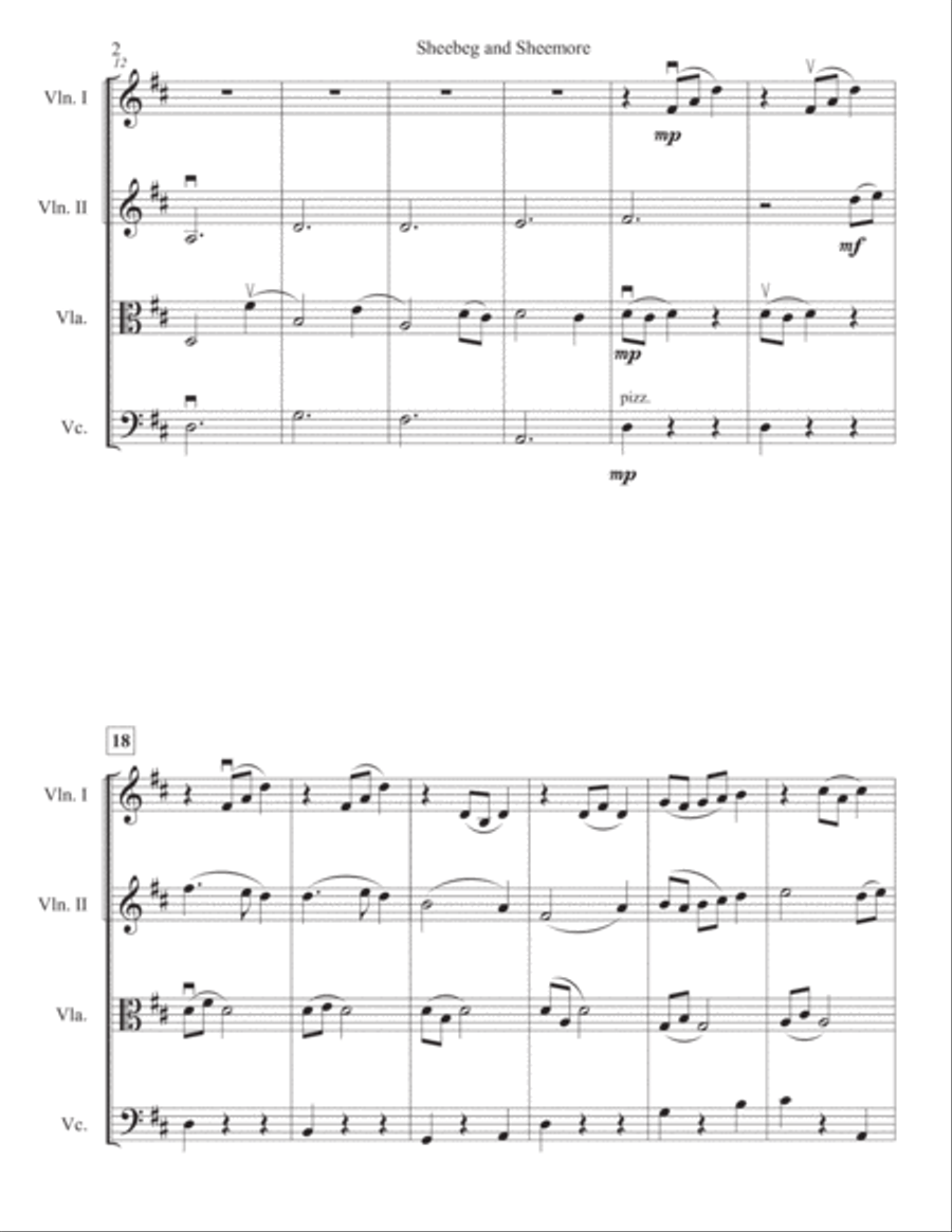 Sheebeg and Sheemore String Quartet scores gallery preview page 2