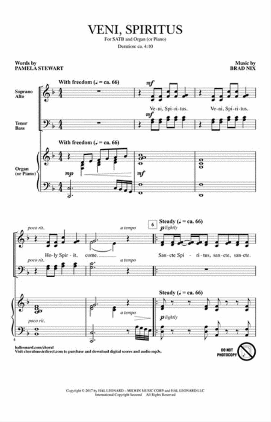Veni, Spiritus Veni, Spiritus 4-Part scores gallery preview page 2