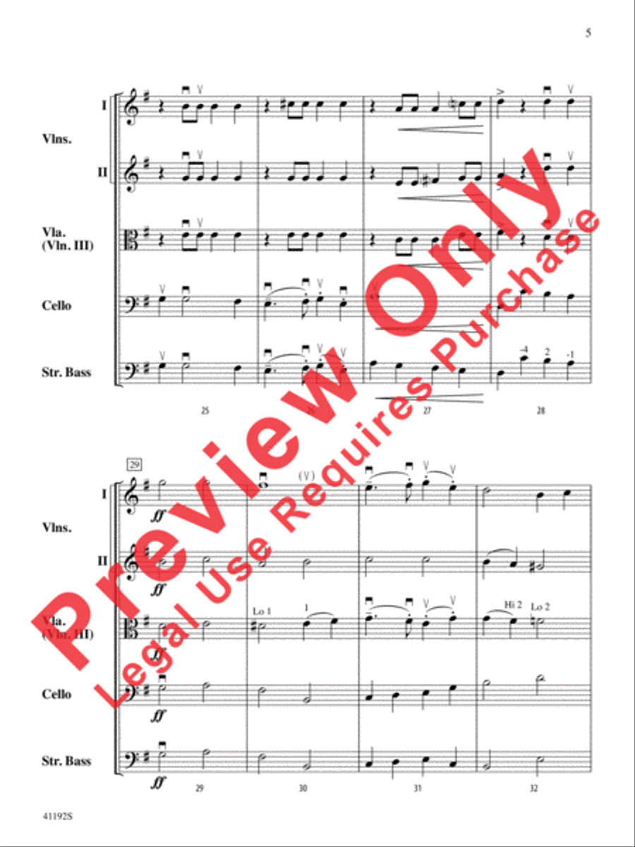 Caissons Go Rolling Along Caissons Go Rolling Along String Orchestra scores gallery preview page 6