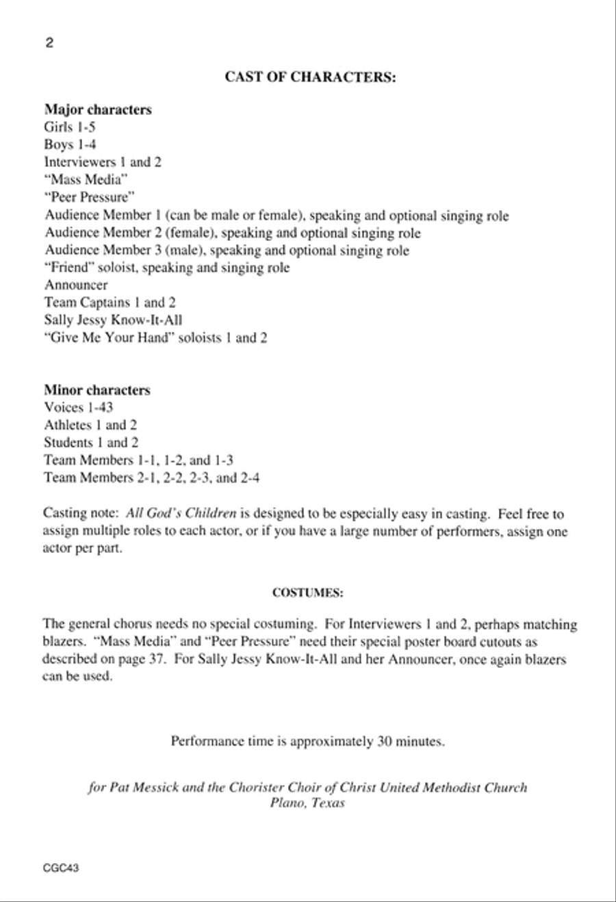 All God's Children (Score) Unison Choir scores gallery preview page 4