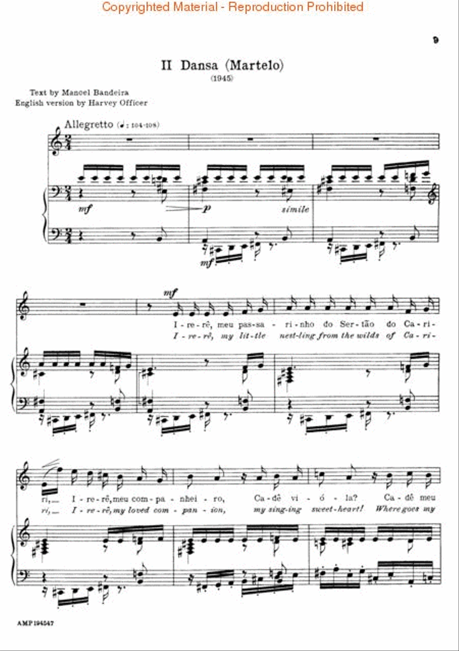 Bachianas Brasileiras No. 5 Voice Solo scores gallery preview page 2