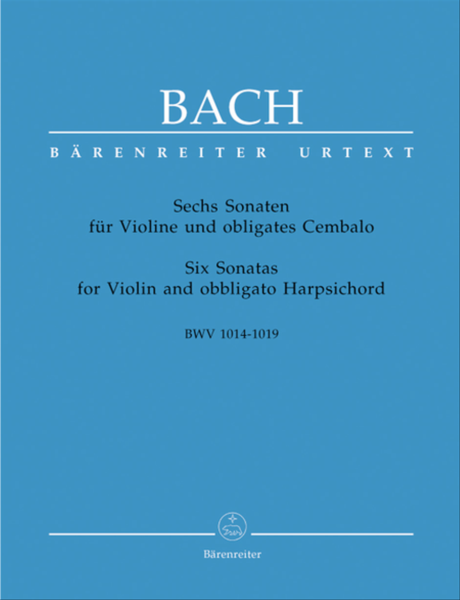 Six Sonatas for Violin and Harpsichord obbligato BWV 1014-1019 Violin scores gallery preview page 1