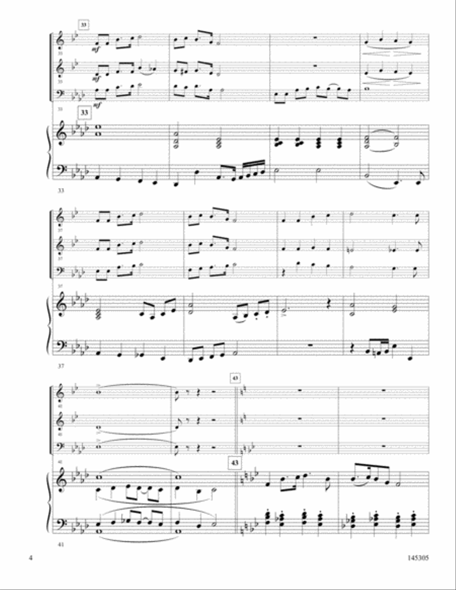 Blessed Be The Name Brass Trio scores gallery preview page 4