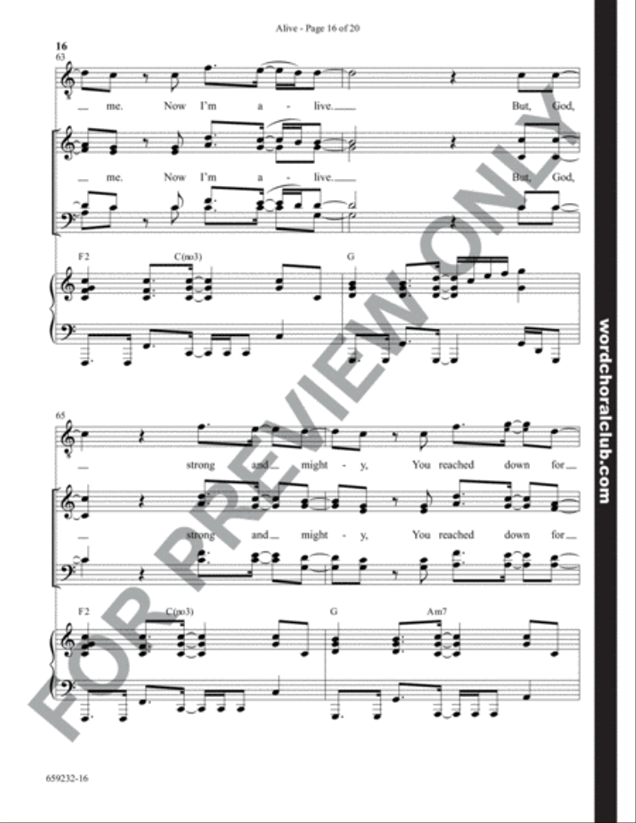 Alive - Anthem Alive - Anthem 4-Part scores gallery preview page 16