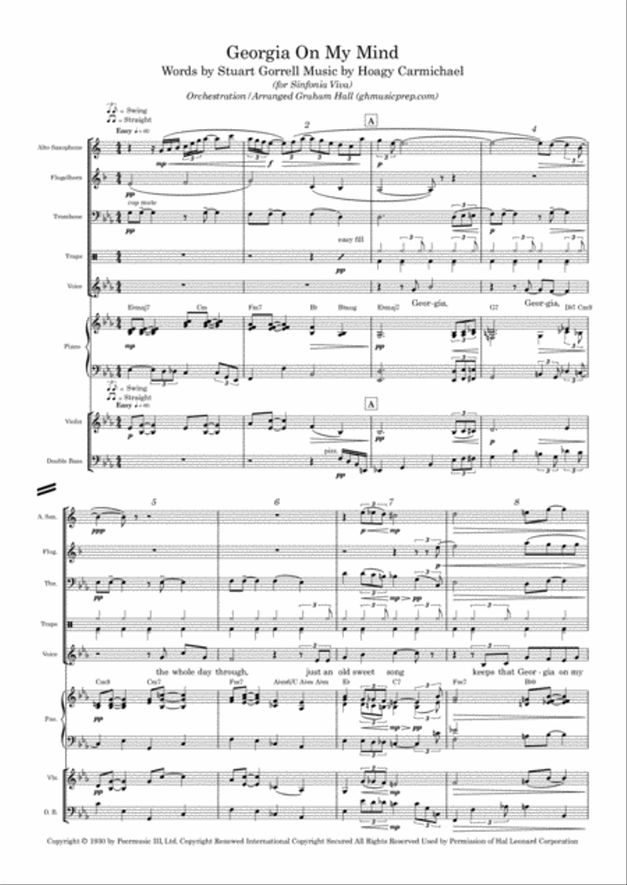 Georgia On My Mind Georgia On My Mind Large Ensemble scores gallery preview page 2