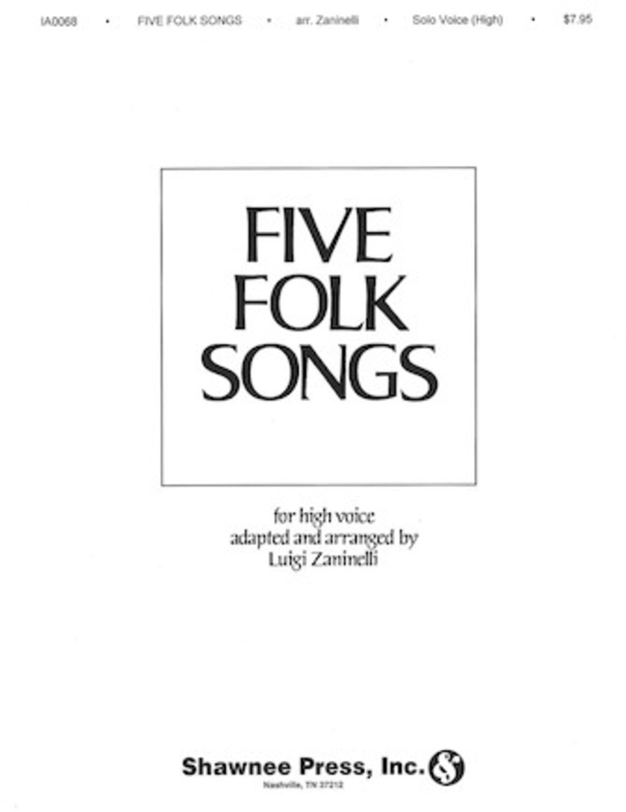 Five Folk Songs High Voice scores gallery preview page 1
