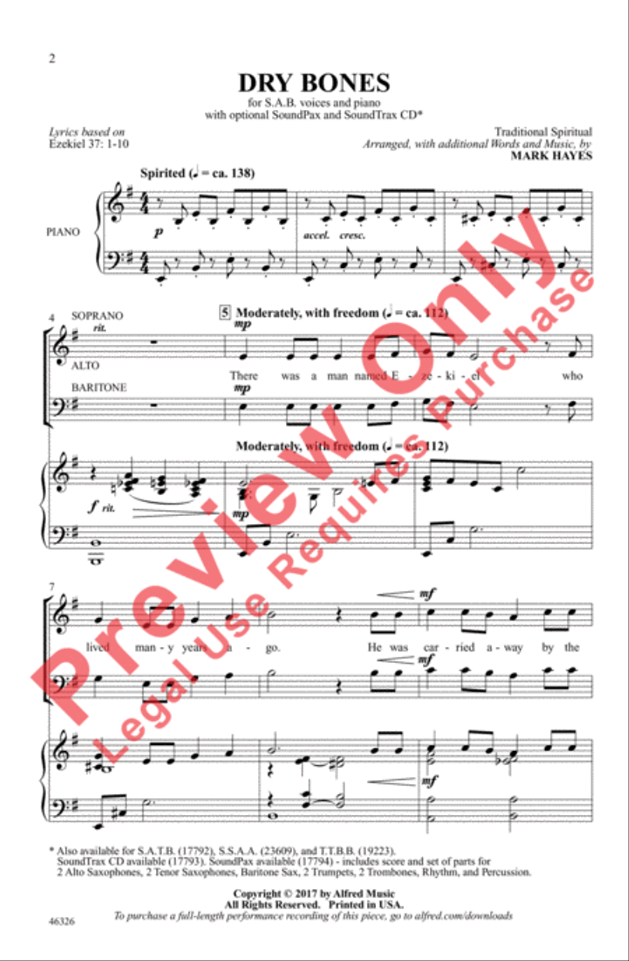 Dry Bones 3-Part scores gallery preview page 2