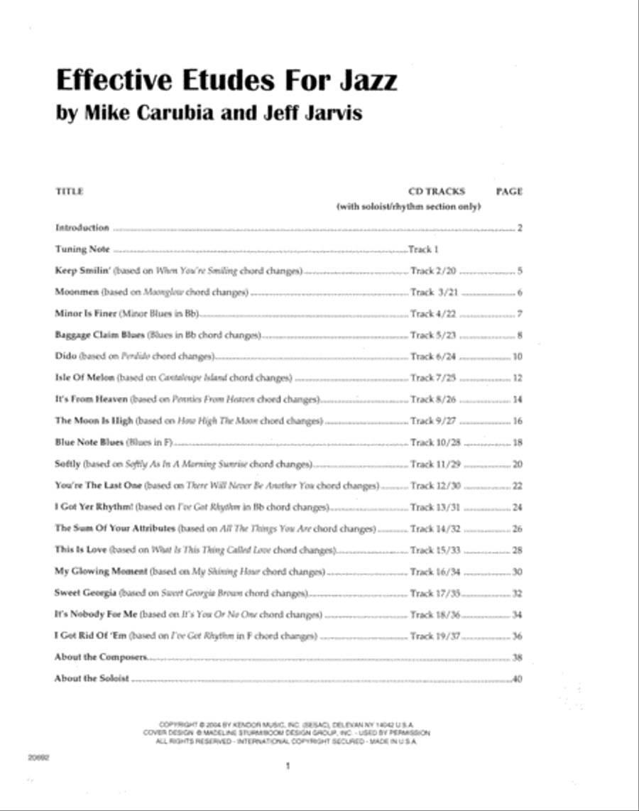 Effective Etudes For Jazz - Eb Alto Saxophone - Book with MP3 Downloads Jazz Ensemble scores gallery preview page 2
