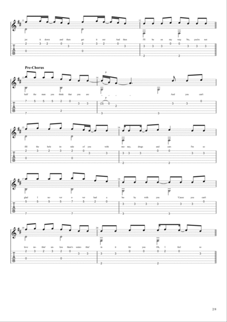 You Should Be Sad Electric Guitar scores gallery preview page 2