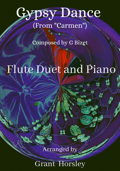 "Gypsy Dance" (From Bizet's Carmen). For Flute Duet and Piano- Intermediate. image number null