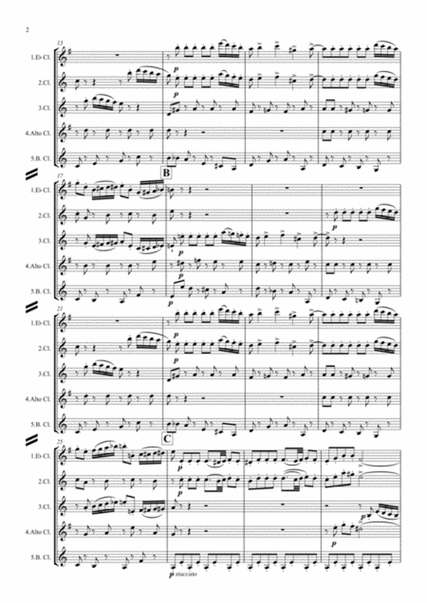 Tchaikovsky: Swan Lake Suite Op.20a No.3 Danse des Petite Cygnes - clarinet quintet image number null