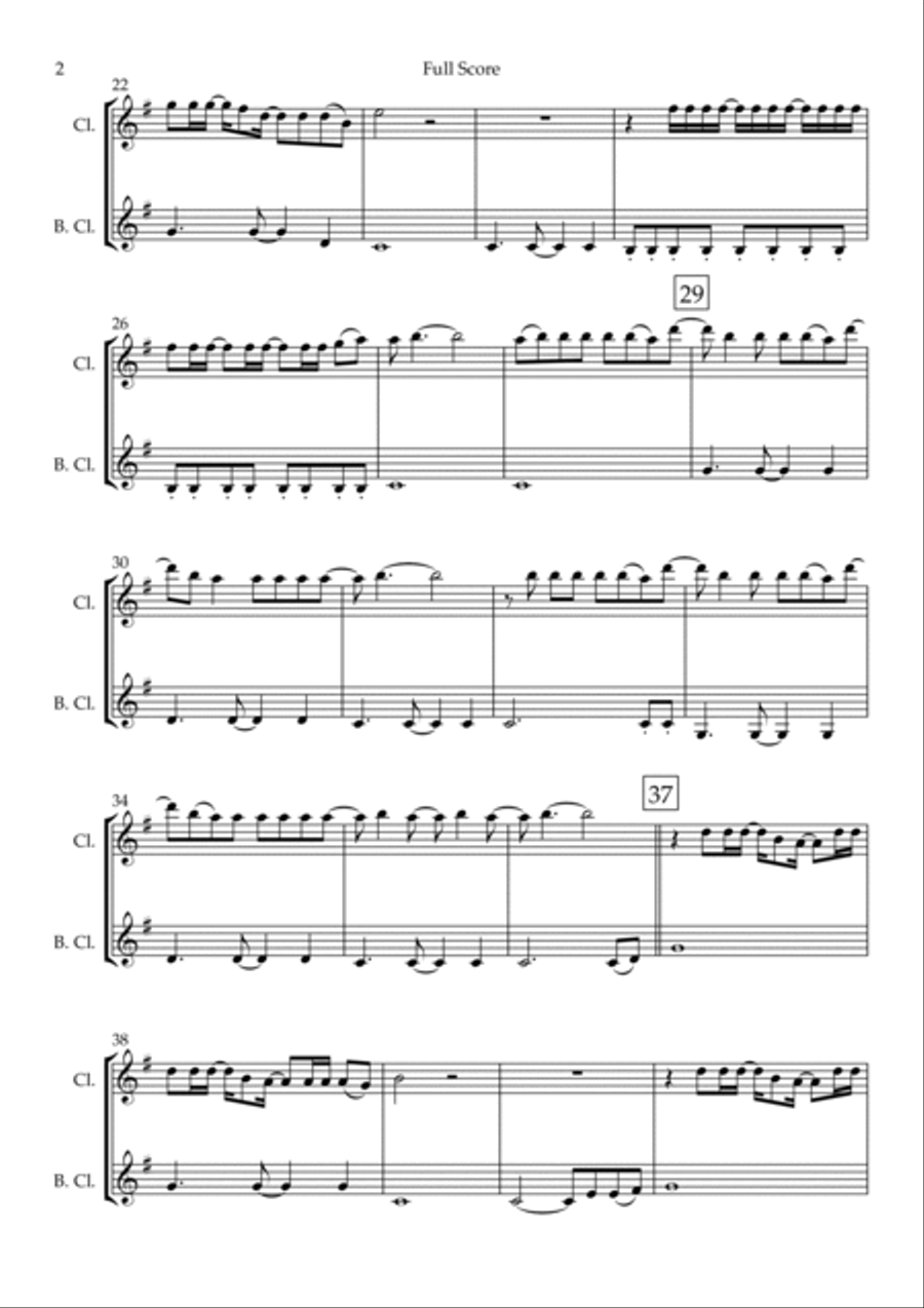 Empire State Of Mind Clarinet Duet scores gallery preview page 2