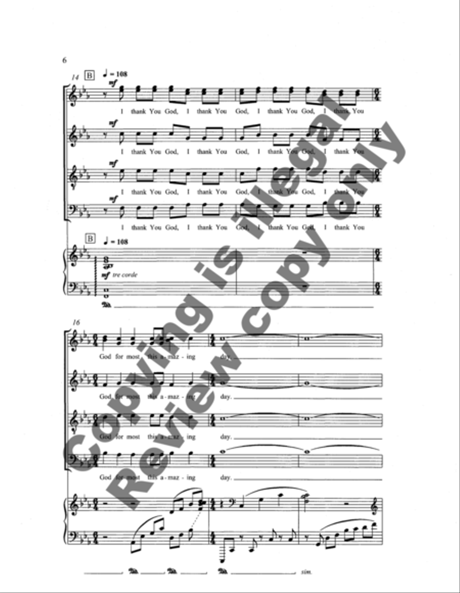 I Thank You God (SATB) I Thank You God (SATB) SSATB scores gallery preview page 11