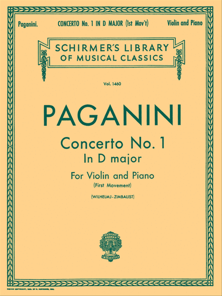 Violin Concerto No. 1 In D Major (First Movement) - Violin/Piano Orchestra scores gallery preview page 1