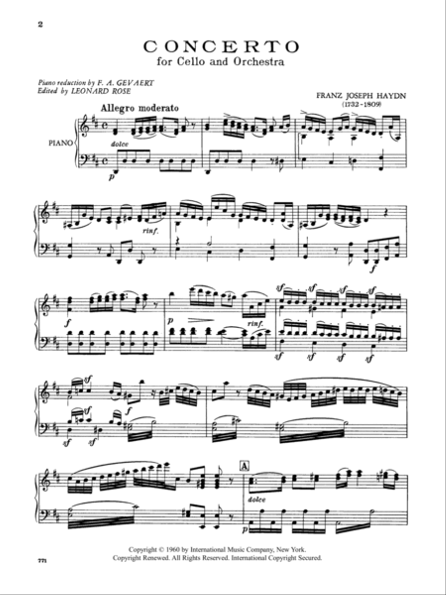 Concerto In D Major, Hob. Viib: No. 2 Piano Accompaniment scores gallery preview page 2
