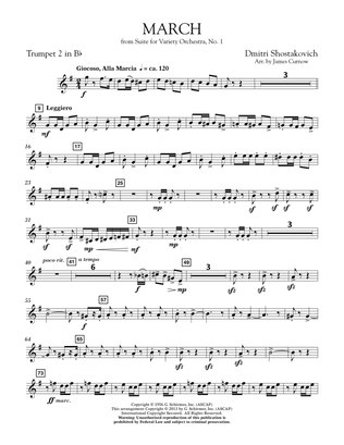 March from Suite for Variety Orchestra, No. 1 - Bb Trumpet 2