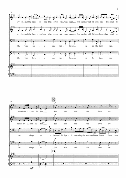 The Titanic for Choir (SATB) and Piano image number null