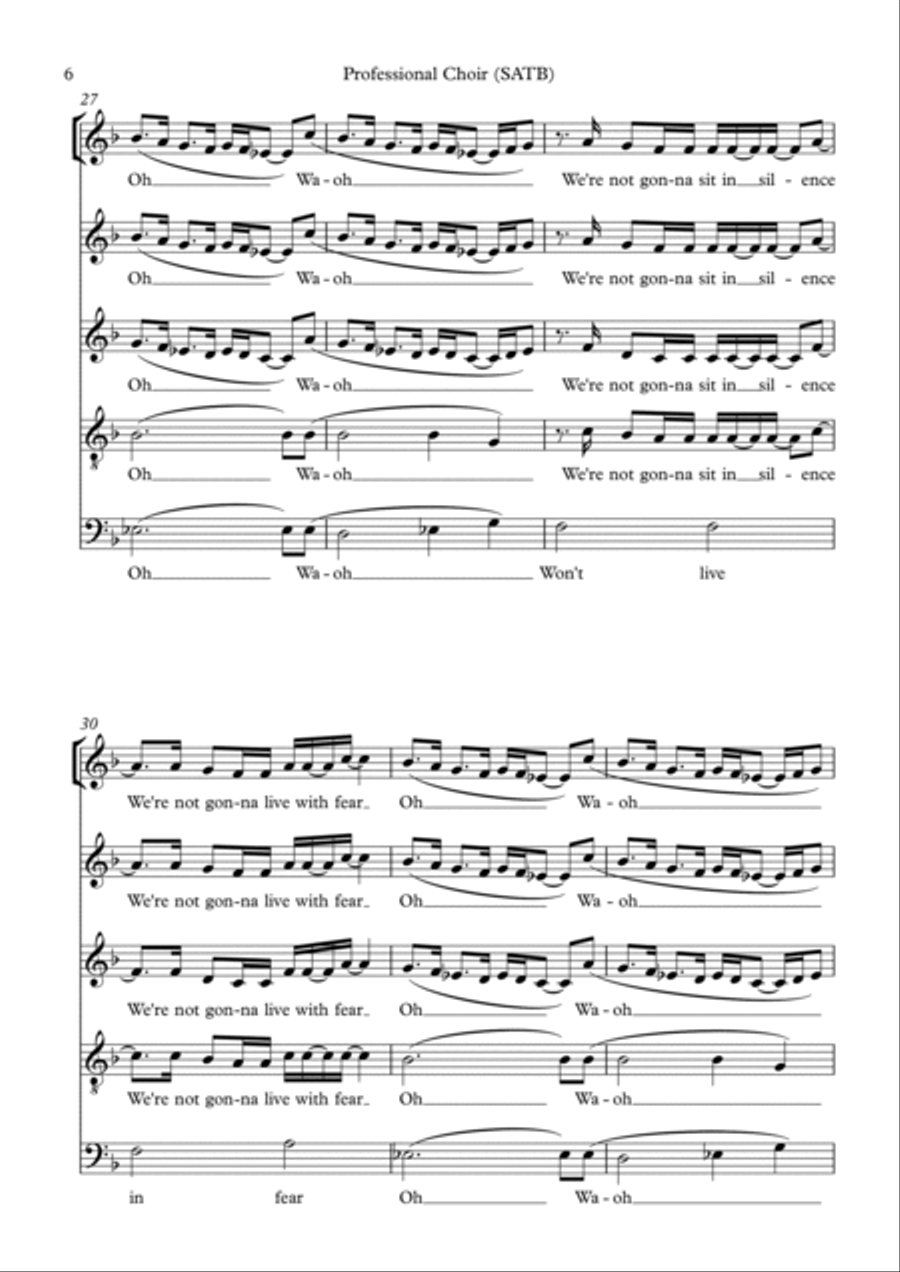 You're The Voice 4-Part scores gallery preview page 6