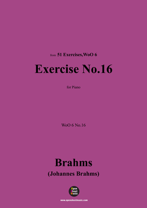Book cover for Brahms-Exercise No.16,WoO 6 No.16,for Piano