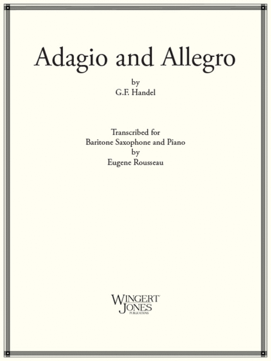Adagio and Allegro Adagio and Allegro Score scores gallery preview page 1