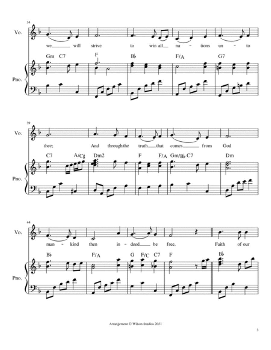 Faith of Our Fathers--vocal solo Faith of Our Fathers--vocal solo Voice Solo scores gallery preview page 3