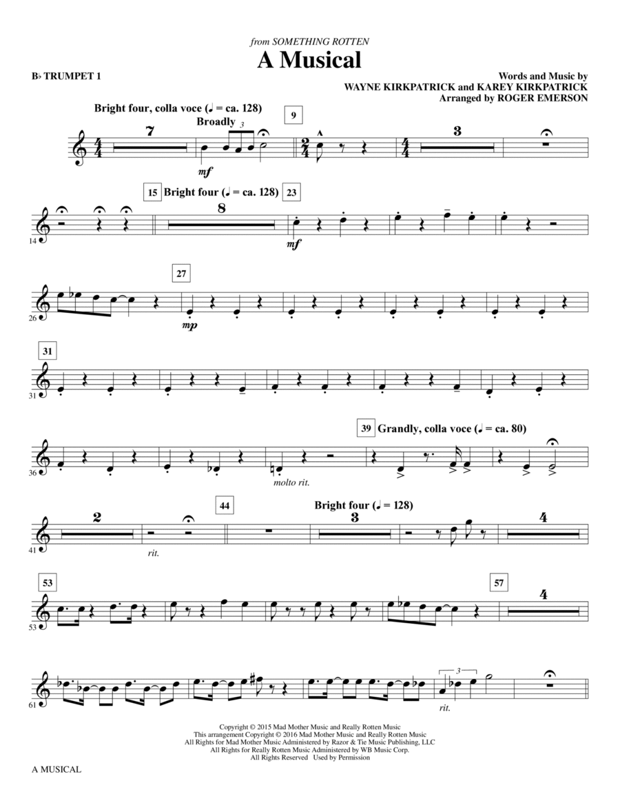 A Musical - Bb Trumpet 1
