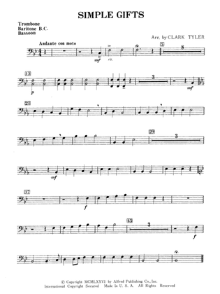 Simple Gifts (Shaker Folk Tune): 1st Trombone