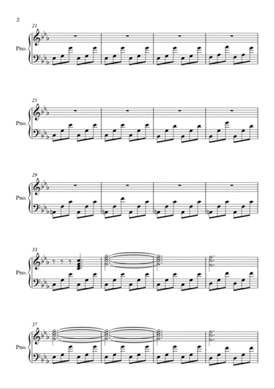 Main Theme Main Theme Piano Solo scores gallery preview page 2