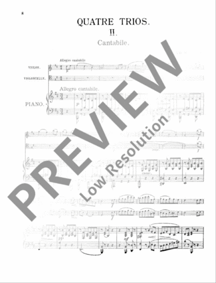 Four Pieces as a trio Four Pieces as a trio Piano Trio scores gallery preview page 9