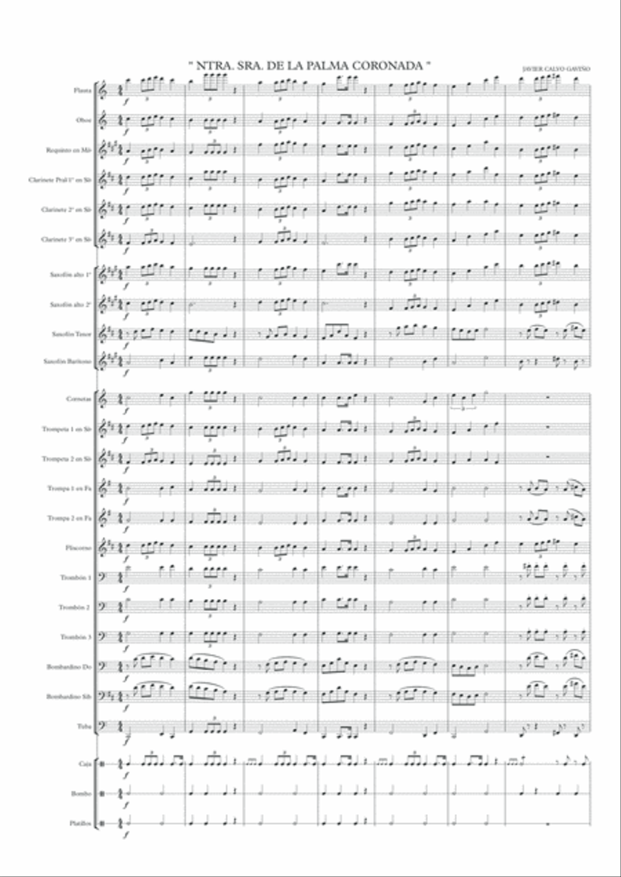 Ntra. Sra. De la Palma Coronada Concert Band scores gallery preview page 2