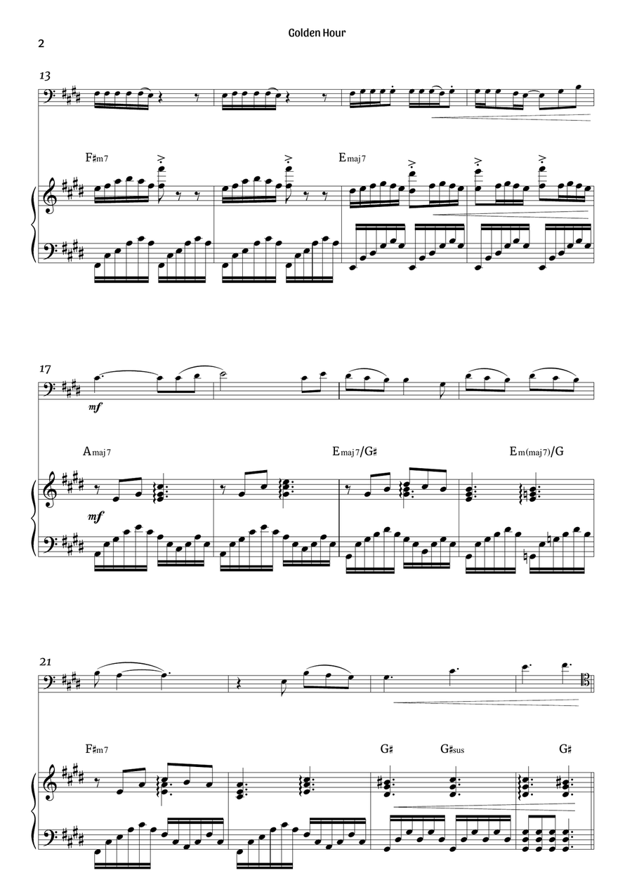 Golden Hour Piano scores gallery preview page 2