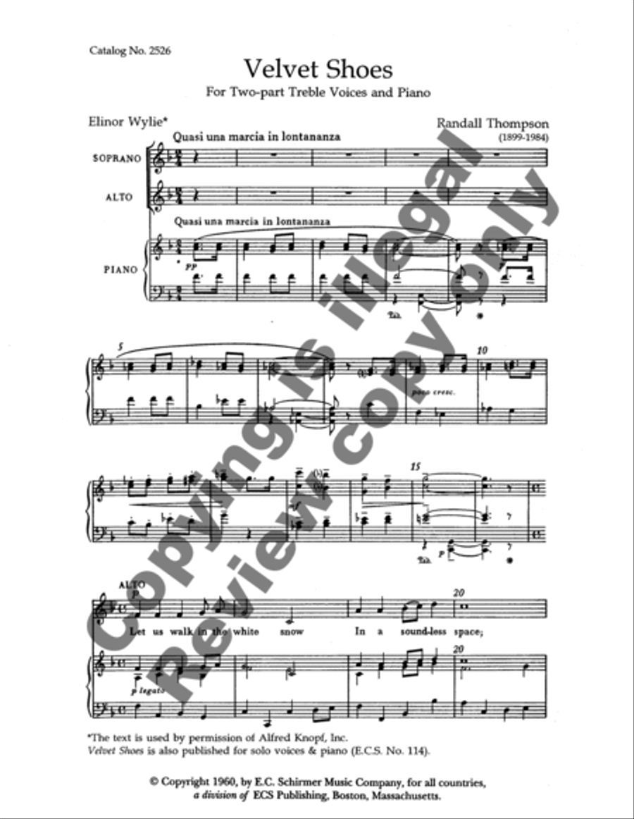 Velvet Shoes (Choral Score) SA scores gallery preview page 6