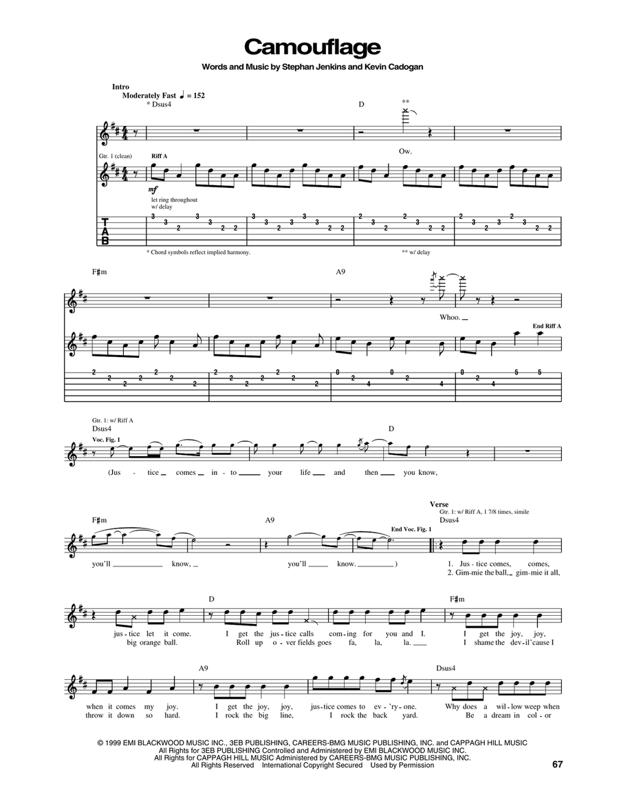 Camouflage Camouflage Acoustic Guitar scores gallery preview page 1