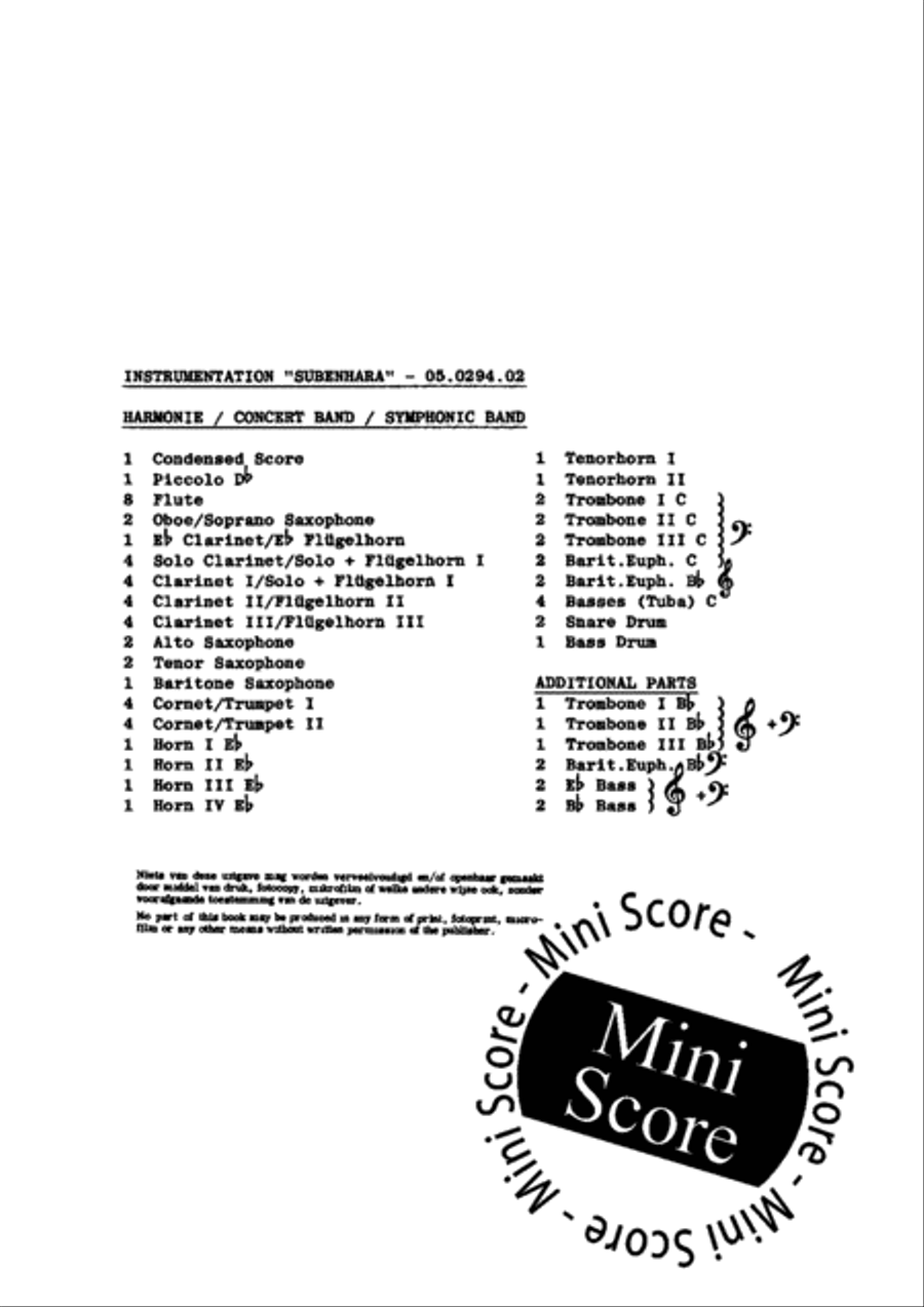 Subenhara Subenhara Concert Band scores gallery preview page 3