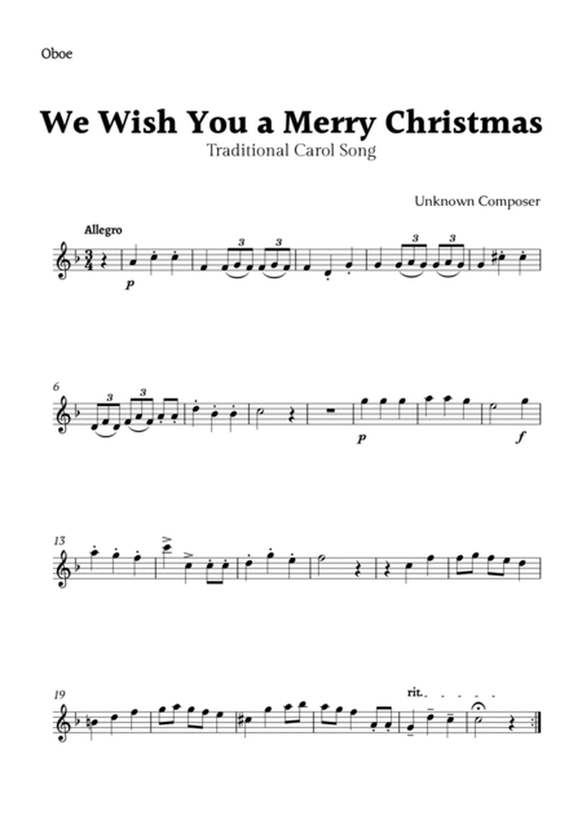 We Wish you a Merry Christmas for Woodwind Quartet with Chords image number null
