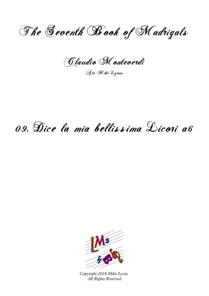 Monteverdi - The Seventh Book of Madrigals (1619) - 09. Dice la mia bellissima Licori a6
