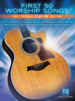 Book cover for First 50 Worship Songs You Should Play on Guitar