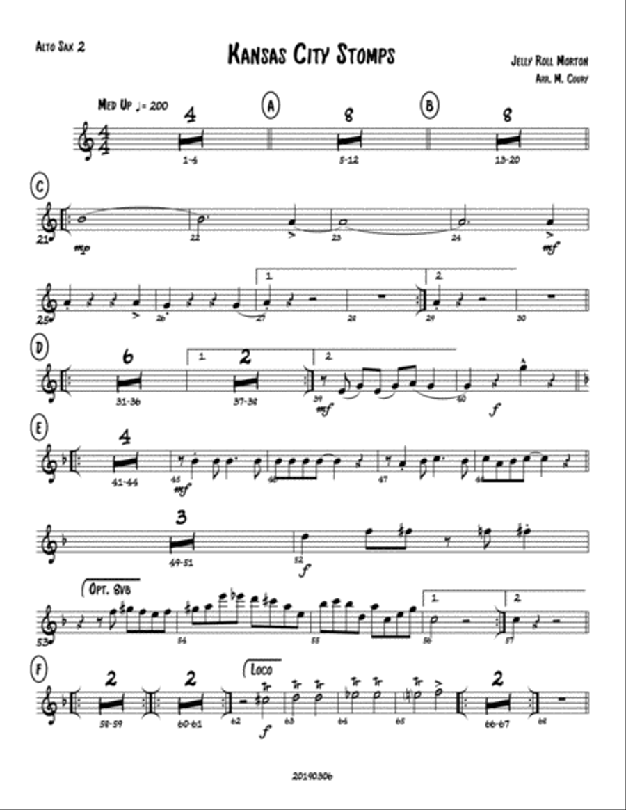 Kansas City Stomps - All Parts Jazz Ensemble scores gallery preview page 3