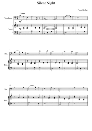 Franz Gruber - Silent Night C Key (Trombone Solo)