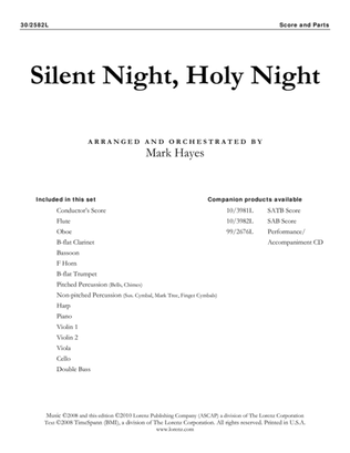 Book cover for Silent Night, Holy Night - Orchestral Score and Parts