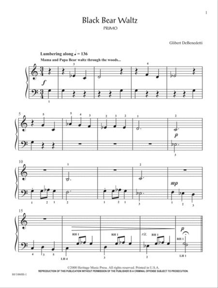 Bear With Me Duet Suite Easy Piano scores gallery preview page 2