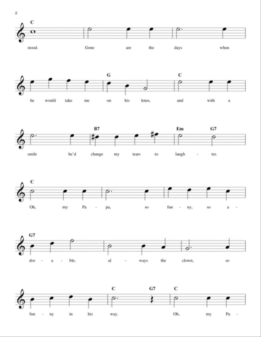 Oh! My Pa-Pa (O Mein Papa) Piano scores gallery preview page 2