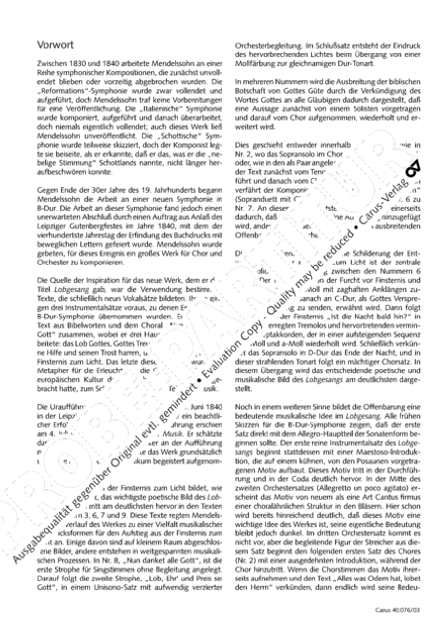 Hymn of Praise, MWV A 18 image number null