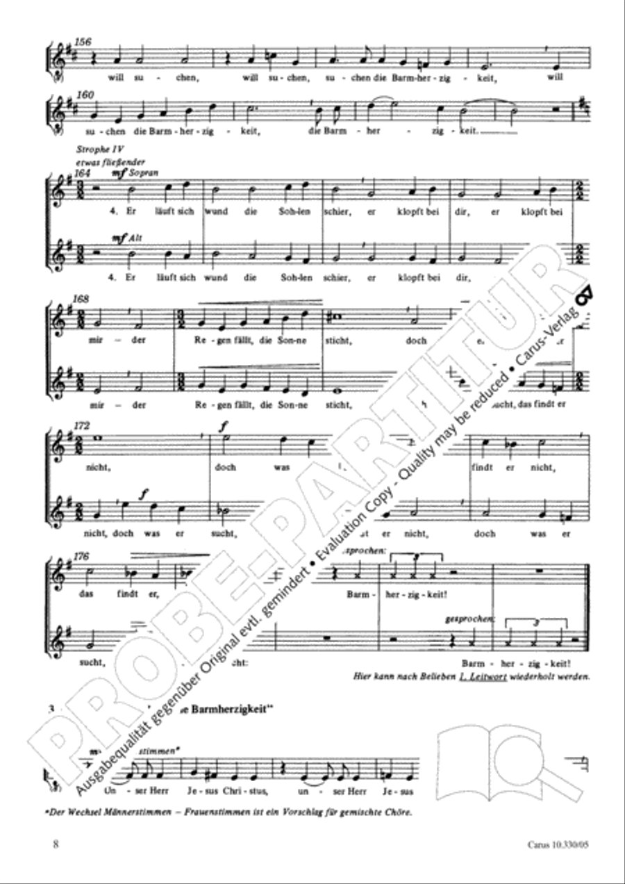Lehrstuck von der Barmherzigkeit SSA scores gallery preview page 8