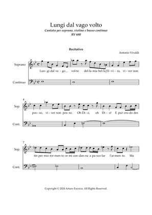 "Lungi Dal Vago Volto" Cantata For Soprano, Violin & BC RV680 - Antonio Vivaldi