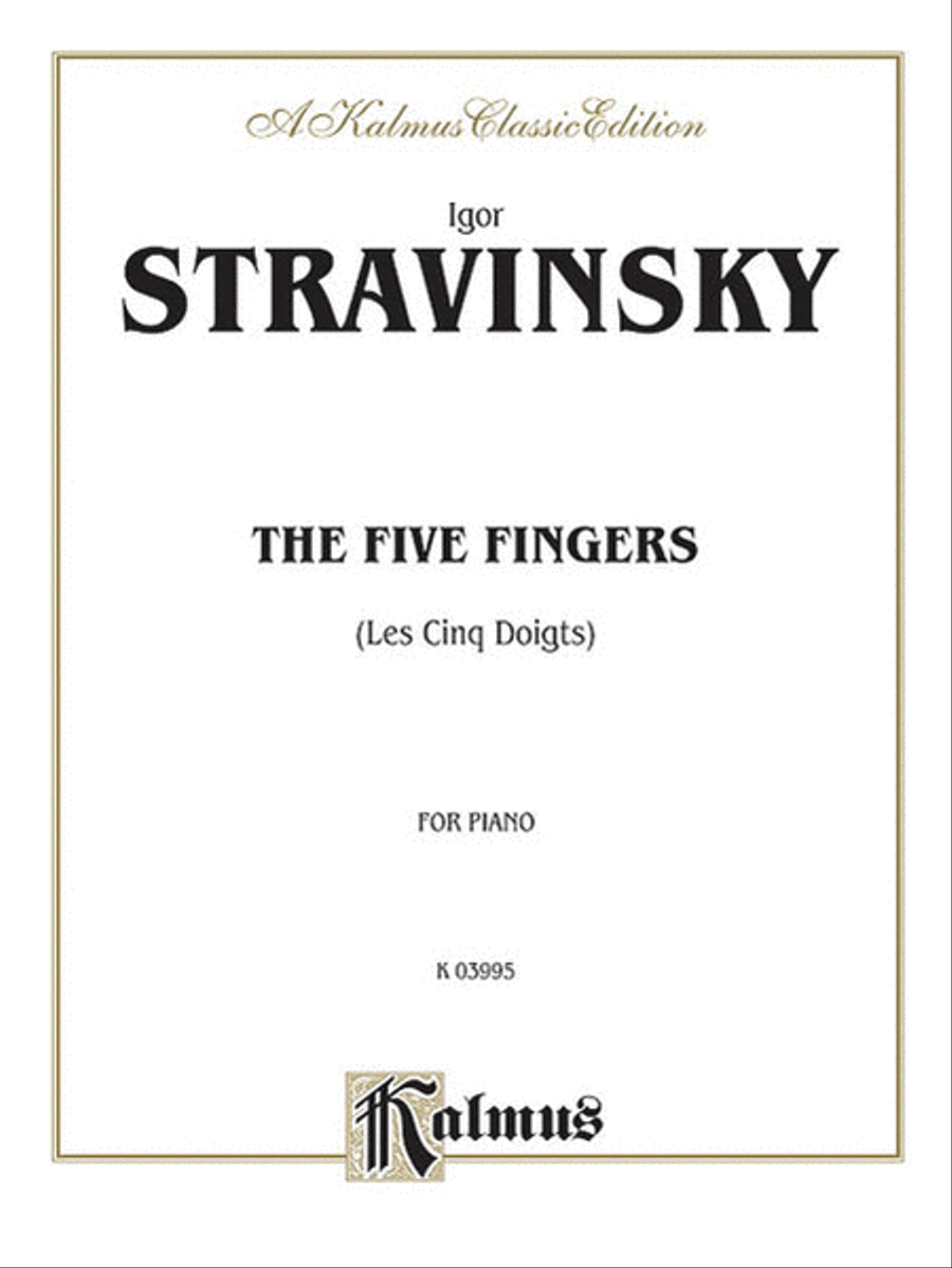 The Five Fingers (Les Cinq Doigts) Easy Piano scores gallery preview page 1