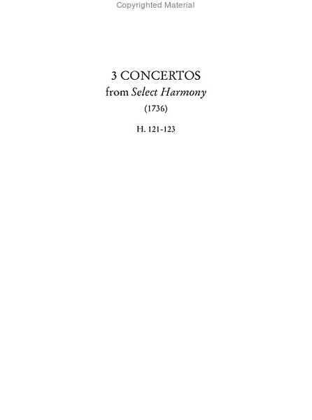 6 Concertos after Corelli Opp. 1 & 3 (H. 126-131) - 3 Concertos from ‘Select Harmony’ (H. 121-123) - 2 Unison Concertos (H. 124-125). Critical Edition