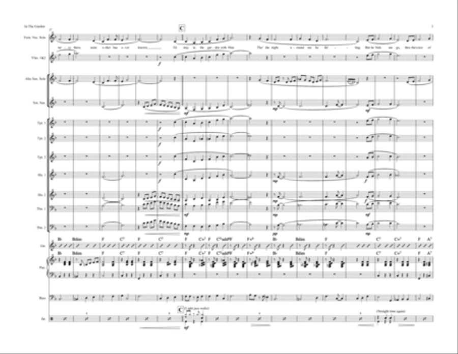 In The Garden (Worship Orch) Large Ensemble scores gallery preview page 3