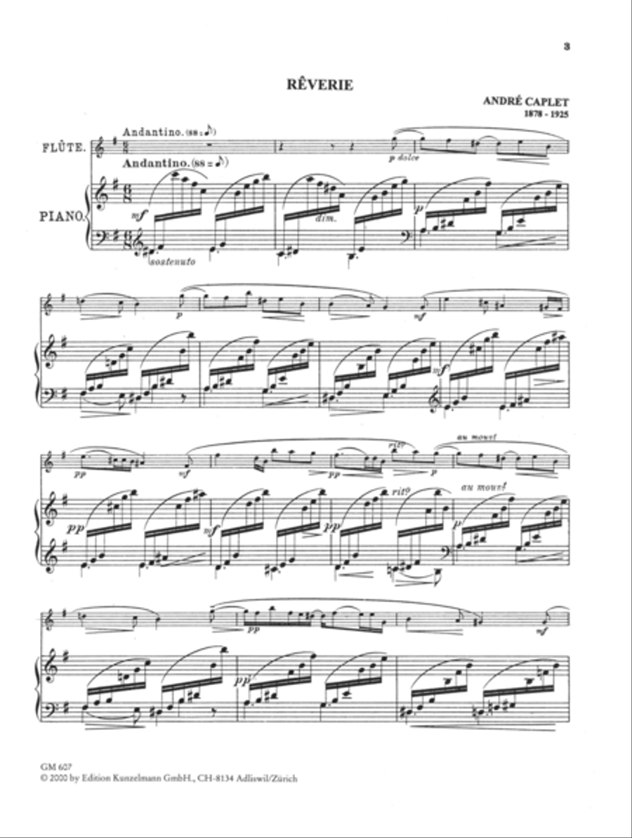 Rêverie / Petite valse Flute Solo scores gallery preview page 2