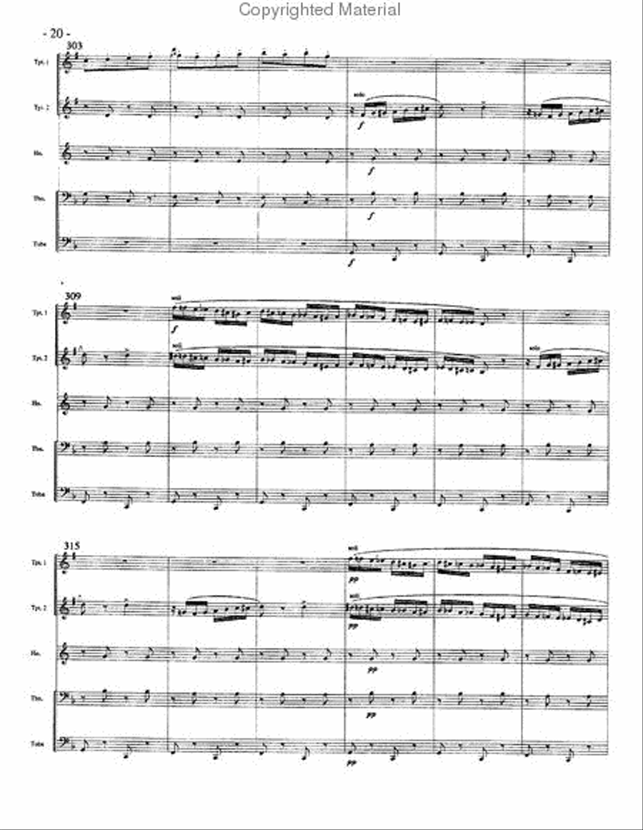 Hungarian Rhapsody No. 2 Brass Quintet scores gallery preview page 10
